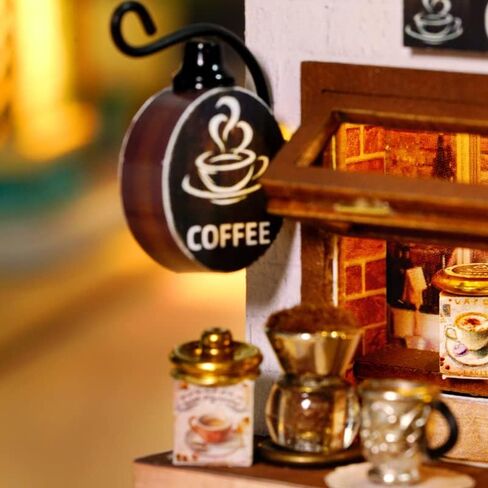 مجموعة بيت الدمى المصغرة DIY من CRIOLPO: مجموعة بيت الدمى للبالغين والمراهقين - مجموعة بناء منزل صغير ألغاز خشبية ثلاثية الأبعاد مع ضوء LED - هدايا لأصدقاء العائلة (مدينة منعزلة بمسارات السكك الحديدية) in Kuwait