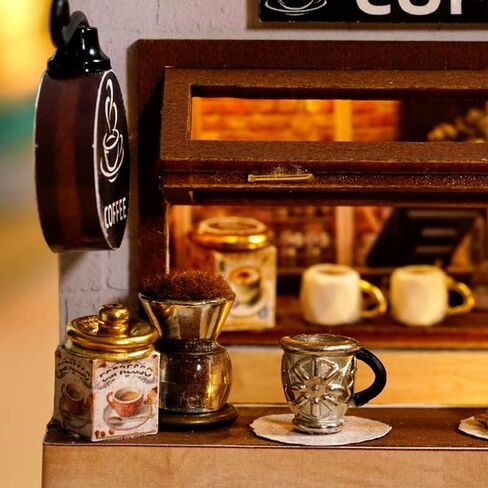 مجموعة بيت الدمى المصغرة DIY من CRIOLPO: مجموعة بيت الدمى للبالغين والمراهقين - مجموعة بناء منزل صغير ألغاز خشبية ثلاثية الأبعاد مع ضوء LED - هدايا لأصدقاء العائلة (مدينة منعزلة بمسارات السكك الحديدية) in Kuwait