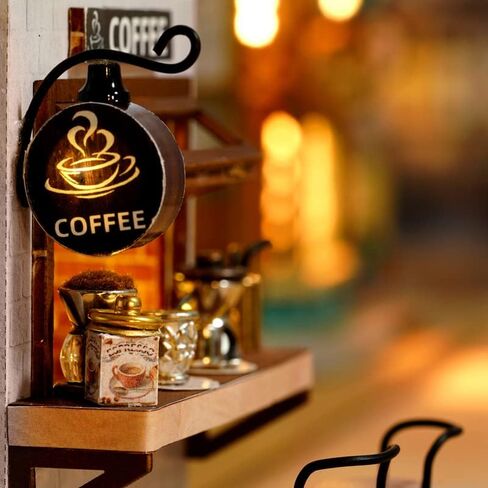 مجموعة بيت الدمى المصغرة DIY من CRIOLPO: مجموعة بيت الدمى للبالغين والمراهقين - مجموعة بناء منزل صغير ألغاز خشبية ثلاثية الأبعاد مع ضوء LED - هدايا لأصدقاء العائلة (مدينة منعزلة بمسارات السكك الحديدية) in Kuwait