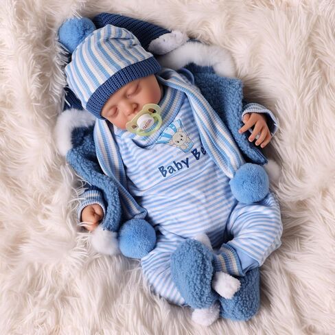 BABESIDE Lifelike Reborn Baby Dolls Boy, 20 Inch Realistic Real Life Baby Poseable Newborn Doll for Boy Soft Vinyl and Cloth Body Baby Dolls with Clothes and Toy Gift for Kids Age 3+ in Saudi Arabia