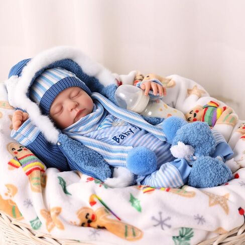 BABESIDE Lifelike Reborn Baby Dolls Boy, 20 Inch Realistic Real Life Baby Poseable Newborn Doll for Boy Soft Vinyl and Cloth Body Baby Dolls with Clothes and Toy Gift for Kids Age 3+ in Saudi Arabia
