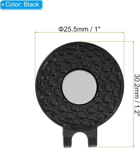 PATIKIL Magnetic Golf Ball Marker Holder, 2 Pack Metal Golf Hat Clips for Women Men Golfer Plants Caps Visor Belt, Matte Gold in Saudi Arabia