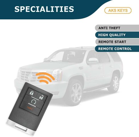بديل لأزرار Cadillac Key Fob 4 التي تستخدم FCC OUC60000223 ورقم الجزء 22756463 ​​/ 22756464 متوافق مع 2007 - 2014 Escalade in Saudi Arabia