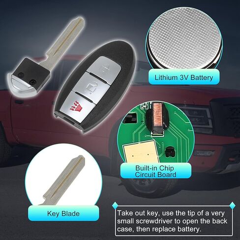 X AUTOHAUX KR5S180144014 433Mhz استبدال دخول بدون مفتاح عن بعد مفتاح ذكي فوب لنيسان مورانو لنيسان باثفايندر 16-18 285E3-5AA3D 4A رقاقة 3 أزرار 2 قطعة in Saudi Arabia