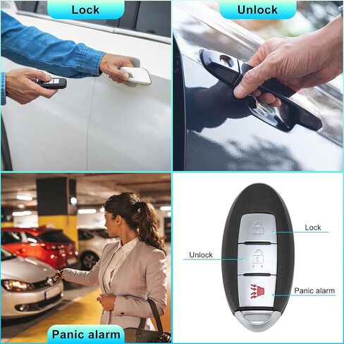 X AUTOHAUX KR5S180144014 433Mhz استبدال دخول بدون مفتاح عن بعد مفتاح ذكي فوب لنيسان مورانو لنيسان باثفايندر 16-18 285E3-5AA3D 4A رقاقة 3 أزرار 2 قطعة in Saudi Arabia