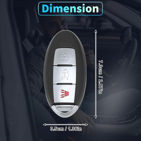 X AUTOHAUX KR5S180144014 433Mhz استبدال دخول بدون مفتاح عن بعد مفتاح ذكي فوب لنيسان مورانو لنيسان باثفايندر 16-18 285E3-5AA3D 4A رقاقة 3 أزرار 2 قطعة in Saudi Arabia