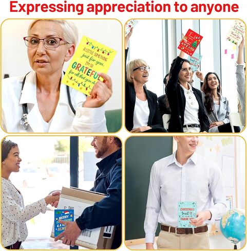 ceiba tree 20Pcs Christmas Appreciation Cards Glitter Holiday Thank You Cards with Envelopes for Teachers Employees Staff and Postman in Saudi Arabia