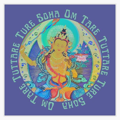 Green Tara Sticker Vinyl Waterproof Sticker Decal Car Laptop Wall Window Bumper Sticker 5" in Saudi Arabia