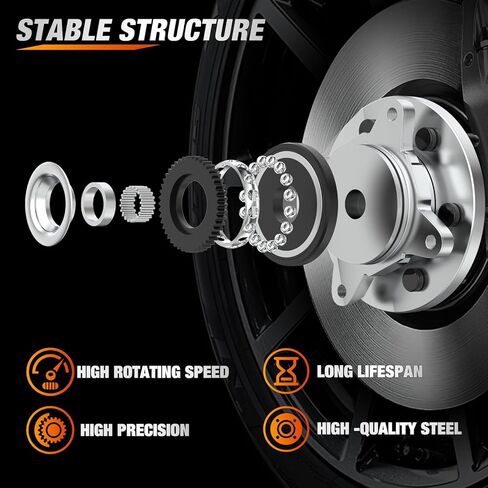 Nilight Front Wheel Hub and Bearing Assembly for Chevy Impala Monte Carlo, Cadillac DTS Eldorado Seville, Buick Century, Pontiac Grand Prix Bonneville 1997-2009 5 Lug w/ABS, OEM 513121 in Saudi Arabia
