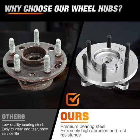 Nilight Front Wheel Hub and Bearing Assembly for Chevy Impala Monte Carlo, Cadillac DTS Eldorado Seville, Buick Century, Pontiac Grand Prix Bonneville 1997-2009 5 Lug w/ABS, OEM 513121 in Saudi Arabia