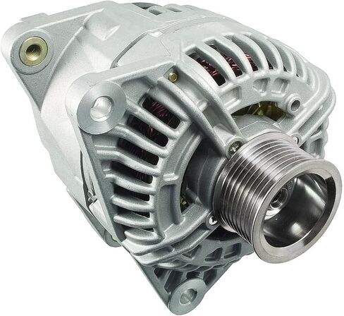 Detroit Axle - 5.9L Alternator for 2003 2004 2005 Dodge Ram 2500 3500, 2005 Ram 4000 [136 A/12V, CW Rotation, 8-Groove Pulley], Alternator with Pulley Replacement in Saudi Arabia