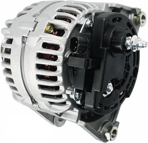 Detroit Axle - 5.9L Alternator for 2003 2004 2005 Dodge Ram 2500 3500, 2005 Ram 4000 [136 A/12V, CW Rotation, 8-Groove Pulley], Alternator with Pulley Replacement in Saudi Arabia