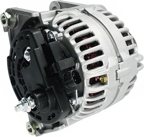 Detroit Axle - 5.9L Alternator for 2003 2004 2005 Dodge Ram 2500 3500, 2005 Ram 4000 [136 A/12V, CW Rotation, 8-Groove Pulley], Alternator with Pulley Replacement in Saudi Arabia