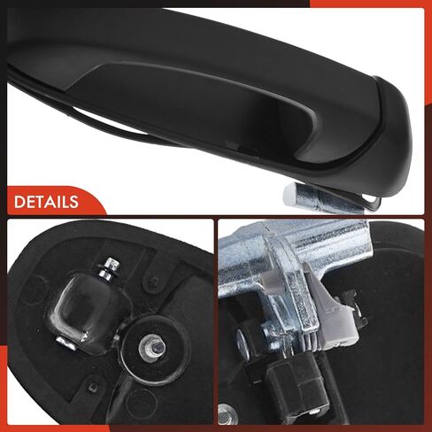 مقبض باب خارجي من جانب الركاب الخلفي الأيمن A-Premium متوافق مع Jeep WJ Series Grand Cherokee 1999-2004، أسود أملس، استبدال # 5FW46AXRAC، 5FW46DX8AB in Saudi Arabia