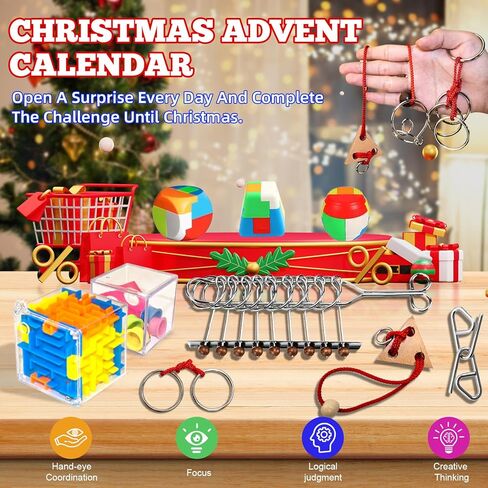 Advent Calendar 2025 Cat Puzzles for Adults 1008 Pieces, YOMESTE Dogs Jigsaw Puzzles of Pet Christmas , Painting Image 27.62"x19.7" Toys & Game Puzzle for Adults, Girls, Birthday Puzzle Funny Choices,24Box Aad 24Day in Kuwait