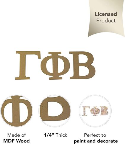 Desert Cactus Gamma Phi Beta Wooden Letter Set Sorority 7.5 Inch Unfinished Wood Gamma phi in Saudi Arabia
