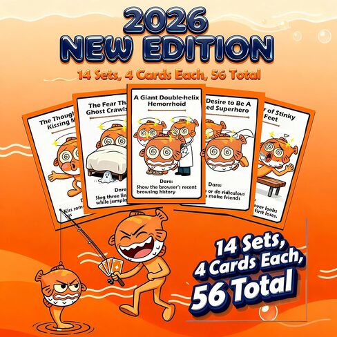 The Grown Up Go Fish! New Gameplay 2026 Version – The Funny Go Fish Card Game You've Always Wanted | Hilarious Party Game for Grown Ups | 67 Cards, 14 Unique Pairs, 10 Special Skill/Trap Cards in Saudi Arabia