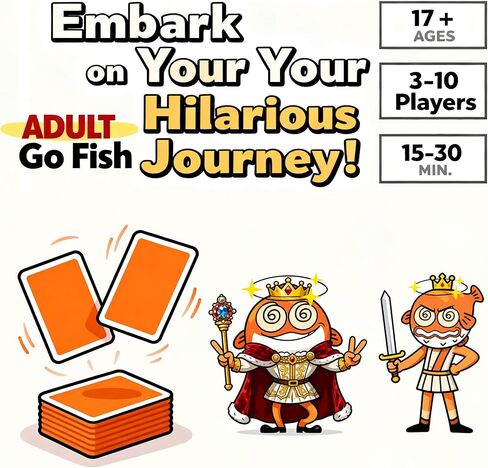 The Grown Up Go Fish! New Gameplay 2026 Version – The Funny Go Fish Card Game You've Always Wanted | Hilarious Party Game for Grown Ups | 67 Cards, 14 Unique Pairs, 10 Special Skill/Trap Cards in Saudi Arabia