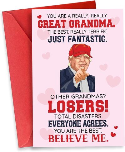 Christmas Gift for Grandma, Funny Card for Christmas, Birthday, Mothers Day, Humor Grandma Greeting Cards, Heartfelt Message for Women, Mom from Grandkids, Decorations for Woman, Premium Quality in Saudi Arabia