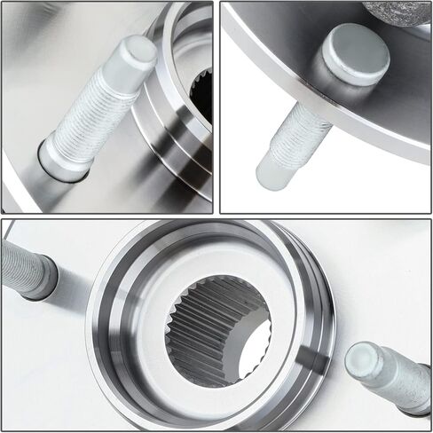 Auto Dynasty [طراز مستشعر ABS] مجموعة محور العجلة الأمامية طراز OE مع قابس وكابل متوافق مع كاديلاك إسكاليد تشيفي إكسبريس جي إم سي سييرا يوكون 99-14، جانب السائق أو الراكب، فولاذ عاري in Saudi Arabia