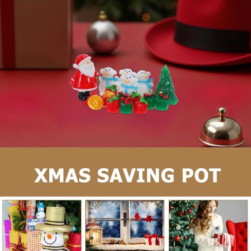 Healifty Christmas Micro Landscape Ornament, Miniature Xmas Tree Figurines, Snowman Resin Statues, Assorted Color, 18 Pieces in Saudi Arabia