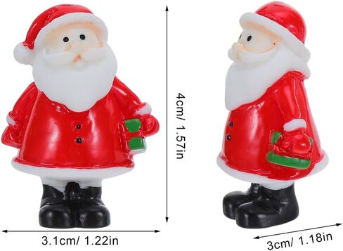 Healifty Christmas Micro Landscape Ornament, Miniature Xmas Tree Figurines, Snowman Resin Statues, Assorted Color, 18 Pieces in Saudi Arabia