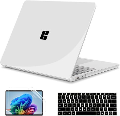 Teryeefi Clear Case for 13-inch Microsoft Surface Laptop Copilot+ PC 2025 Model 2095, Lightweight Protective Hard Shell with Keyboard Cover Screen Protector, Crystal Transparent in Saudi Arabia