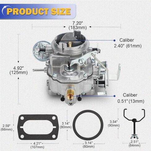 2 Barrel Carburetor with Gaskets for Plymouth models & 1966-1973 Dodge Chrysler 318 Carb V8 5.2L Truck with 318 engine Carb Manual Choke in Saudi Arabia