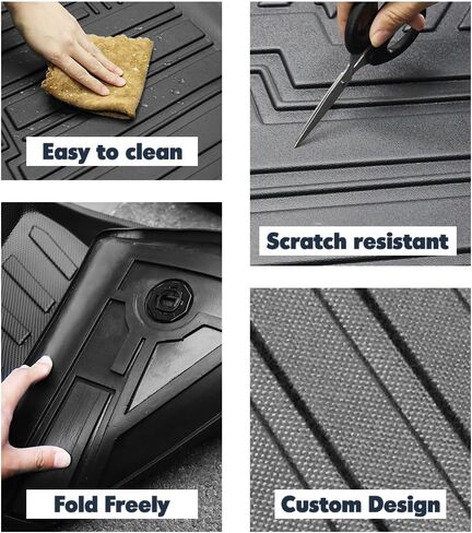 Car Floor Mats & Cargo Trunk Liners Compatible for Honda Accord 2022 2021 2020 2019 2018 All-Weather Rubber Mat Protection Black in Saudi Arabia
