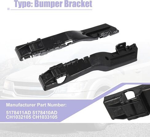 X AUTOHAUX 1 Pair Front Bumper Bracket Support Left and Right Side for Dodge Journey 2009-2020 5178411AD 5178410AD in Saudi Arabia