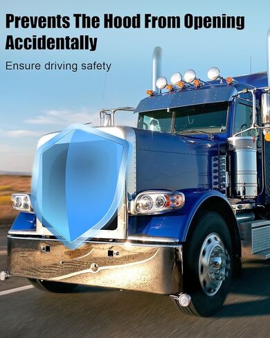 كابل ضبط غطاء المحرك مع مشابك مناسب لشاحنات Peterbilt 389 388 384 استبدال L92-6017-1065 L9260171065، كابل التحكم في غطاء المحرك 41.5 بوصة، قطعتان in Saudi Arabia