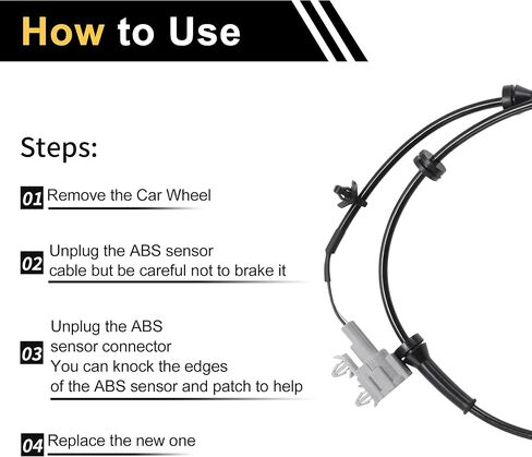 ABS Wheel Speed Sensor ABS Sensor No.47900EA003/479009CA3A for Nissan Xterra 2005-2010 for Nissan Xterra 2012-2015 1 Pc Rear Left Right in Saudi Arabia