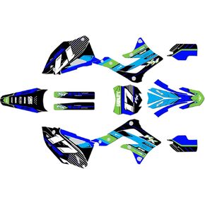 مجموعة رسومات لـ Kawasaki KX450F (2012 و2013-2015) AXIS Series Green-shift 09 Mil - ملصق دراجة نارية للدراجة الترابية، ملصق سباق الدراجات النارية ملحقات موتوكروس بدون بلاستيك in Kuwait