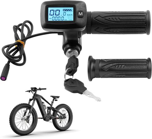 شاشة عرض عداد السرعة المتكاملة الجديدة للدراجة الإلكترونية (مع M) ومقابض الجانب الأيسر لدراجة نارية Tutto Tutti Soleil 01 E-Motorcycle، ملاحظة: لا يمكن استخدام الخانق الجديد والقديم بالتبادل. in Kuwait