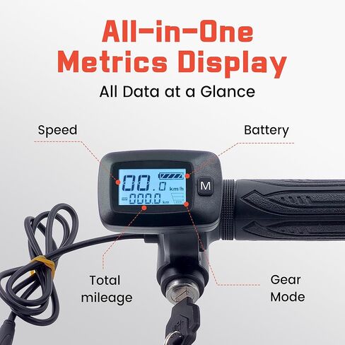شاشة عرض عداد السرعة المتكاملة الجديدة للدراجة الإلكترونية (مع M) ومقابض الجانب الأيسر لدراجة نارية Tutto Tutti Soleil 01 E-Motorcycle، ملاحظة: لا يمكن استخدام الخانق الجديد والقديم بالتبادل. in Kuwait