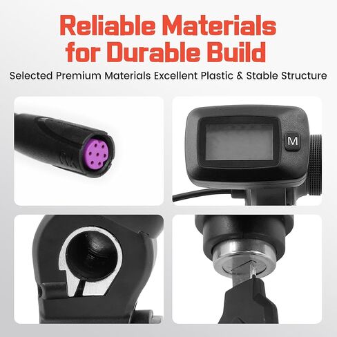 شاشة عرض عداد السرعة المتكاملة الجديدة للدراجة الإلكترونية (مع M) ومقابض الجانب الأيسر لدراجة نارية Tutto Tutti Soleil 01 E-Motorcycle، ملاحظة: لا يمكن استخدام الخانق الجديد والقديم بالتبادل. in Kuwait