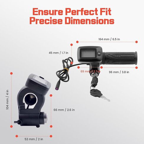 شاشة عرض عداد السرعة المتكاملة الجديدة للدراجة الإلكترونية (مع M) ومقابض الجانب الأيسر لدراجة نارية Tutto Tutti Soleil 01 E-Motorcycle، ملاحظة: لا يمكن استخدام الخانق الجديد والقديم بالتبادل. in Kuwait