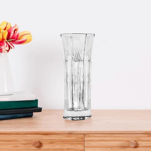 فازة كريستال سي اس ارتفاع 12 بوصة، تصميم توليب، للزهور والديكور. قطعة لامعة لطيفة جميلة. مثالية كهدية، ومناسبة لجميع المناسبات. in Kuwait