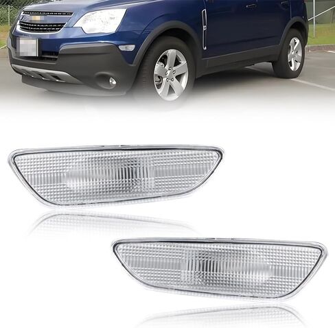 Front Side Marker Light Compatible with Chevy Captiva Sport 2012 2013 2014 2015, [DOT Certified] [IP67 Waterproof] Amber LED Sidemarker Lamp, 2 PCS, Amber Lens in Saudi Arabia