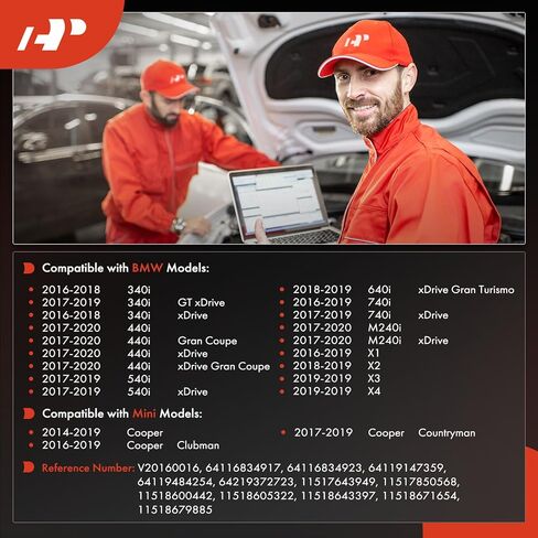 مضخة مياه بمحرك كهربائي ممتاز متوافقة مع BMW 340i/340i GT xDrive، 540i، X1، X3، 440i/440i Gran Coupe، 740i، 640i xDrive Gran Turismo، X4، X2 وMini Cooper/Cooper Clubman in Saudi Arabia