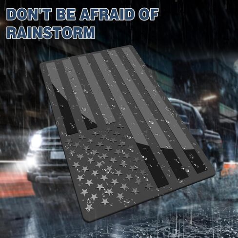 4 Pack Black Flag Emblems with 4x4 Badge, 3D Metal Decals Set for Truck SUV Motorcycle, Blackout Patriotic Car Stickers, Weatherproof Exterior Accessories (Black) in Saudi Arabia