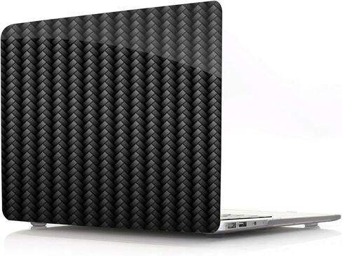 حافظة IVY لجهاز MacBook Air 15 بوصة (M4 M3 M2، A3241 A3114 A2941) - غطاء صلب كريستالي مع نسيج من ألياف الكربون، وسادات مضادة للانزلاق، حافظة واقية رفيعة للغاية وخفيفة الوزن - أسود in Saudi Arabia