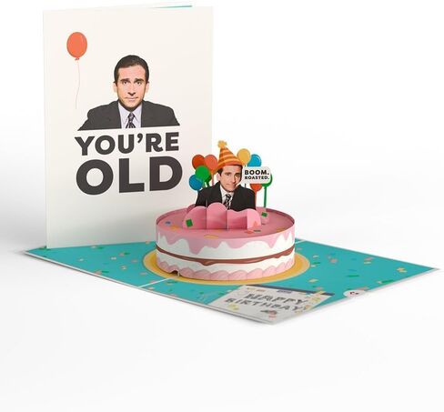 Lovepop Happy Birthday Pop-Up Card for Her and Him - 3D The Office Birthday Greeting Cards for Boys, Girls, Men, Women - Boom. Roasted. - 5" x 7" Michael Scott - Blank Note Card & Envelope Included in Saudi Arabia