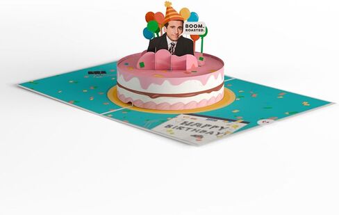 Lovepop Happy Birthday Pop-Up Card for Her and Him - 3D The Office Birthday Greeting Cards for Boys, Girls, Men, Women - Boom. Roasted. - 5" x 7" Michael Scott - Blank Note Card & Envelope Included in Saudi Arabia