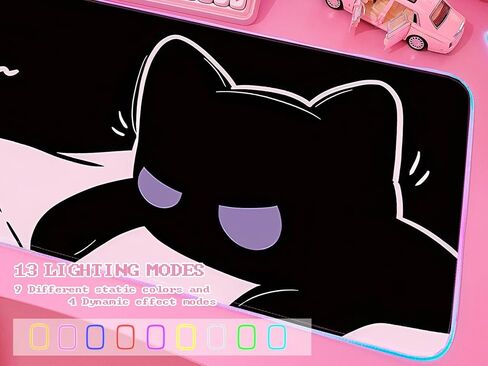 JMIYAV Pink RGB Gaming Mouse Pad 31.5x12 Inch PC XL Large Extended Glowing Led Light Up Desk Pad Non-Slip Rubber Base Computer Cute Mousepad Mat Desk Accessories Gaming Setup 352 in Saudi Arabia