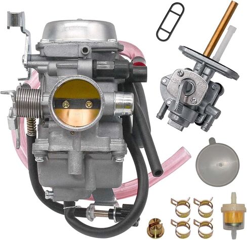مكربن ​​KLF300 يناسب مكربن ​​Kawasaki BAYOU KLF 300 KLF300A KLF300B KLF300C 1986-1995 1996-2005 4X4 4 السكتة الدماغية ATV مع صمام الوقود بيتكوك in Saudi Arabia