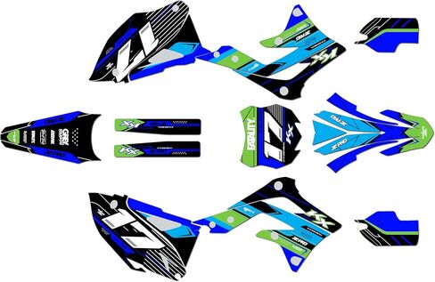 مجموعة رسومات لـ Kawasaki KX450F (2012 و2013-2015) AXIS Series Green-shift 09 Mil - ملصق دراجة نارية للدراجة الترابية، ملصق سباق الدراجات النارية ملحقات موتوكروس بدون بلاستيك in Kuwait