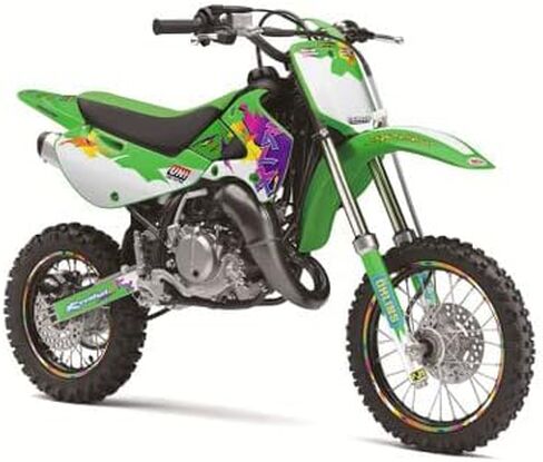 مجموعة كاملة من رسومات KDX 50 Throwback Green Senge Graphics الكاملة المتوافقة مع Kawasaki in Kuwait