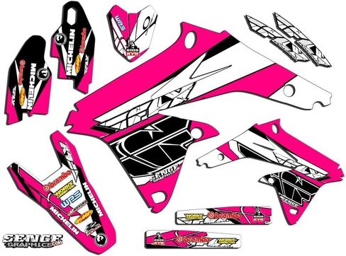 2000-2009 DRZ 110 13 Fly Pink Senge Graphics Base Kit Compatible with Suzuki in Saudi Arabia