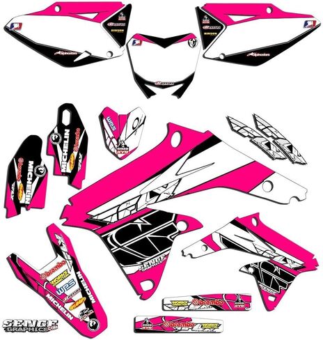 2000-2009 DRZ 110 13 Fly Pink Senge Graphics Base Kit Compatible with Suzuki in Saudi Arabia